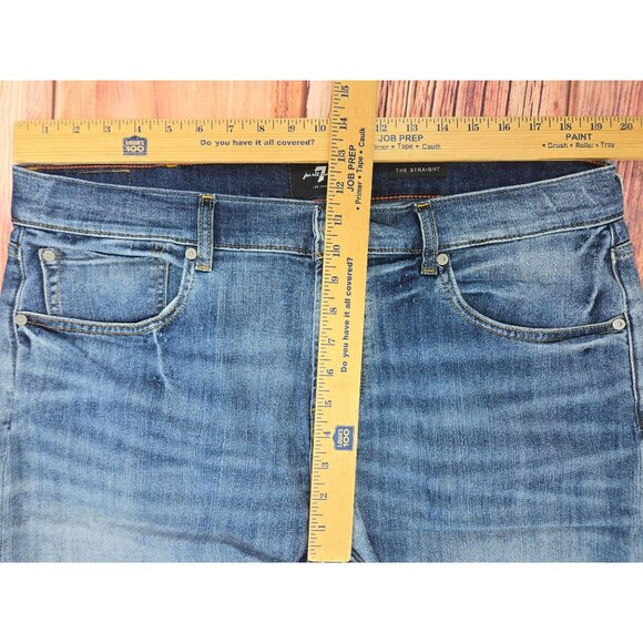 7 For All Mankind Mens Straight Leg Jeans 38 Clean Pkt Coachella - Picture 8 of 9